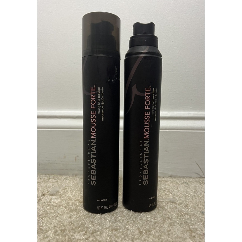 Sebastian Mousse Forte Strong Hold Mousse 7 oz Lot of 2 (1 full, 1 40% full)
